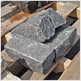 GA STONE 天然御影石ピンコロ ステラブラック 2丁 19×9×9cm (14個セット) (黒御影))