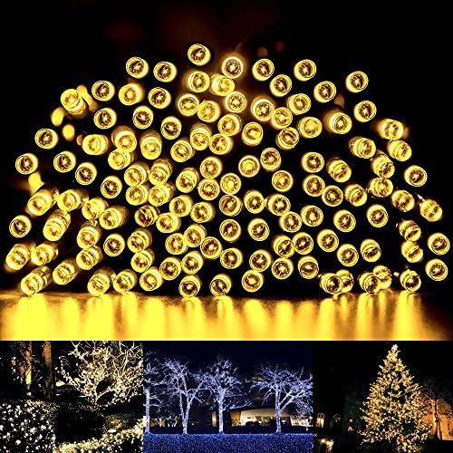 Eastalent Solar Led String lights, 10 meters,33ft,warmwhite,string lights for Christmas ,waterproof,suitable for Outdoor, Gardens, Homes and Party (Warmwhite)