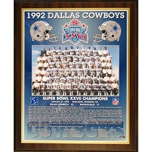 1992 Dallas Cowboys Super Bowl Champions Plaque
