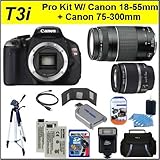 Canon EOS Rebel T3i 18.0 MP Digital SLR Camera Body & EF-S 18-55mm IS II Le ....