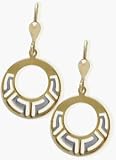 10 Karat Two-Tone Circle Earrings