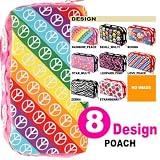 68％OFF!!用途イロイロメイク道具やデジカメケースにも・プリントデザイン・ポーチ・POACH【RAINBOW PEACE】