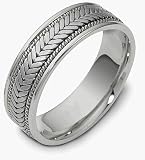 6.5mm Custom Platinum Comfort Fit Wedding Band Ring