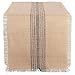DII CAMZ38415 Mineral Middle Burlap Table Runner, 14 x 72, Center Stripe Gray