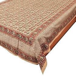 Cotton Sheet for Bed Block Print Queen Size