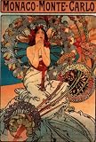 Acrylic Fridge Magnet Mucha Alphonse Monaco Monte Carlo