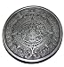 Z100 SILVER COLORED MAYAN AZTEC CALENDAR BELT BUCKLE