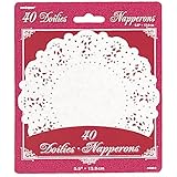 Paper Doilies 5-1/2" Round 40/Pkg-White