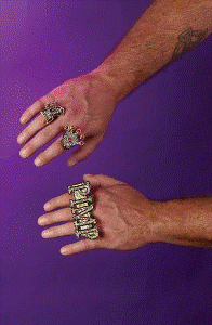 Click here to buy Bling Rings w Pimp Halloween Accessory (B136-C).
