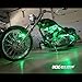 XKGLOW XK034002-G Green - 10xPod + 4x8 Strips Single Color LED Accent Light Motorcycle Kit