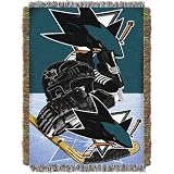 San Jose Sharks NHL Woven Tapestry Throw (Home Ice Advantage) (48x60")