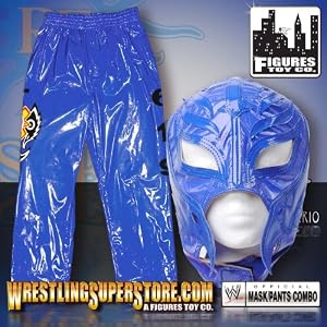 WWE Rey Mysterio Blue Replica Kid Size Mask & Pants Combo