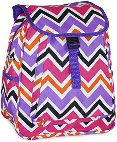 World Traveler Purple Multicolor Zig Zag Chevron Junior Backpack