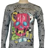 ED HARDY Platinum Long sleeve Shirt Lucky poker gambling Rhinestones