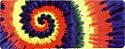 Tie Dye Spiral - 9 1/2" x 3 5/8" - Bumper Sticker / Decal