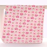 エルフ ベビー (Fairy Baby) 通気性 防水ベビー竹繊維おむつ替えマット（50*70CM，ピンク象）