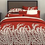 City Scene, Branches Collection, Spice Red Comforter Set, King