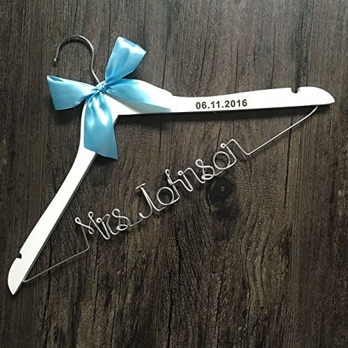 White Name hanger, Wedding Hanger, Bridesmaid Name Hanger, Personalized Bridal Hanger, Customized Bridal Wedding Hanger, custom name hanger