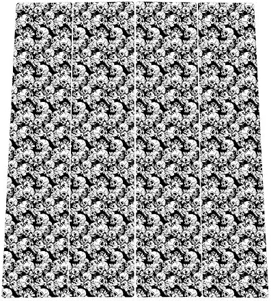 Skull with Flowers Print Vinyl Pillar Post Trim Cover fits: 2004-2014 Ford F150 All Models - Ferreus Industries - PIL-004-Skull-Flowers-099