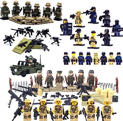 21Pcs/Lot Military SWAT Team Commandos Building Blocks Sets soldiers Kids Toys Compatible with Legoed