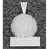 LogoArt Kansas State Wildcats Sterling Silver Basketball Pendant