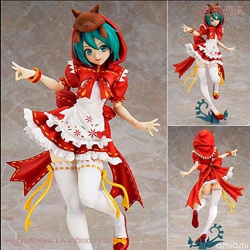 Rosy Women Vocaloid Hatsune Miku Maxfactory Little Red Riding Hood Pvc Action Figure Collection Model Toys Doll 23Cm