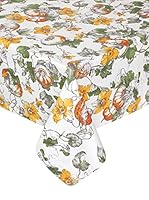 COINCASA Mantel de Mesa Nata/Verde/Amarillo 140 x 140 cm