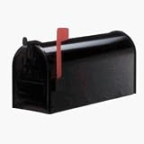Solar ALM110BO Group Aluminum Mailbox Standard Size Black