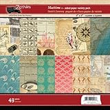 7 Gypsies Paper Pad, 6 by 6-Inch, Maritime, 48-Pack