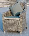 Ambientehome 63436AM Sessel Barbados, Polyrattan, braun