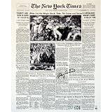 New York Times Cover Gary Carter Autographed 10/28/86 Reprint By Steiner Sports