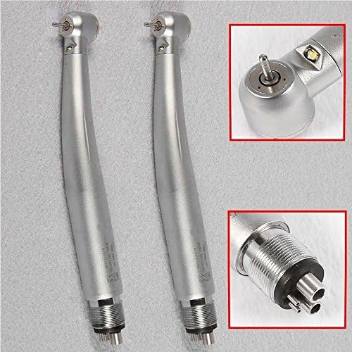 2X Fit Kavo Style Dental LED handpiece Egenerator Fiber Optic turbine High Speed 4 Hole