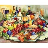 Magic Slice Non-Slip Flexible Cutting Board, Gourmet Size 12 x 15, Wine Tasting by Kathleen Parr McKenna