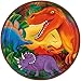Amscan Prehistoric Dinosaurs Metallic Round Plates, 9