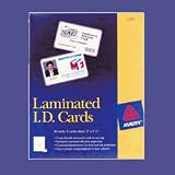 Laminated Laser/Ink Jet ID Cards, 2x3 1/4, 30 Ct, White (AVE05361)