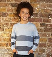 Pure Cotton Crew Neck Tonal Stripe Jumper
