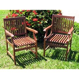 Set of 2 Eco Friendly Patio Dining Chairs by Ewins
