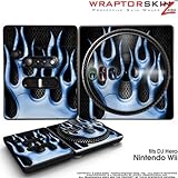 DJ Hero Skin Metal Flames Blue fits Nintendo Wii DJ Heros (DJ HERO NOT INCLUDED)