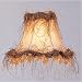 Bell Shaped Scalloped Silk Chandelier Clip On Lamp Shades - Champagne Fringe Amber Beaded - B1464
