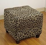 IMAGE OF 4D Concepts Leopard Ottoman, Leopard Print Cloth