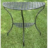 Iron Patio Two Tier Half Moon Table