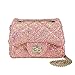 CMK Trendy Kids Glitter Toddler Purse for Girls Sparkly Quilted Little Girl Purses (80001_Chunky Pink)
