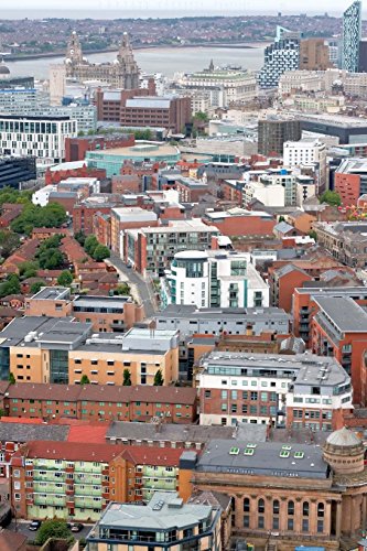 Aerial View of Liverpool, England UK Journal: 150 page lined notebook/diary
