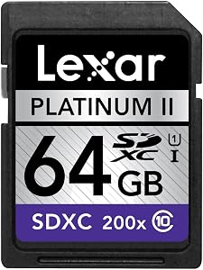 Lexar Platinum II 200X 64GB SDXC UHS-I Card (LSD64GBSBNA200)