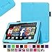 Fintie Folio Case for Fire HD 7 Tablet (2014 Oct Release) - Slim Fit Leather Standing Protective Cover with Auto Sleep/Wake Feature (will only fit Fire HD 7 4th Generation 2014 model), Blue