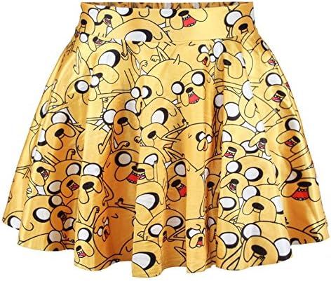 MapleClan Women's Lovely Cartoon Printed Short Tutu Skirt A