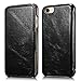 Benuo iPhone 8 Case,iPhone 7 Case, [Vintage Classic Series] Genuine Leather Folio Flip Corrected Grain Leather Case,Ultra Slim,Handmade Style with Magnetic Closure for Apple iPhone 8/iPhone 7 (Black)