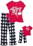 Dollie & Me Girls 2-6x Sweet Heart Rose Jersey Lounge Wear Set