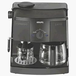 Krups XP1500 Coffee and Espresso Combination Machine, Black