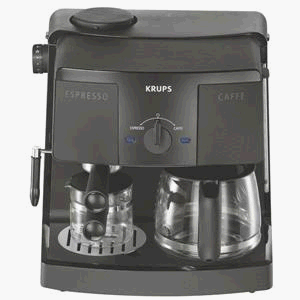 Krups XP1500 Coffee and Espresso Combination Machine, Black